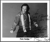 Autographed photo of Tom Sadge as Neil Diamond